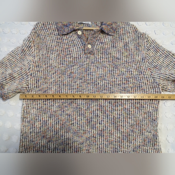 Zara Ribbed Knit Polo Sweater – Size M - Picture 4 of 9